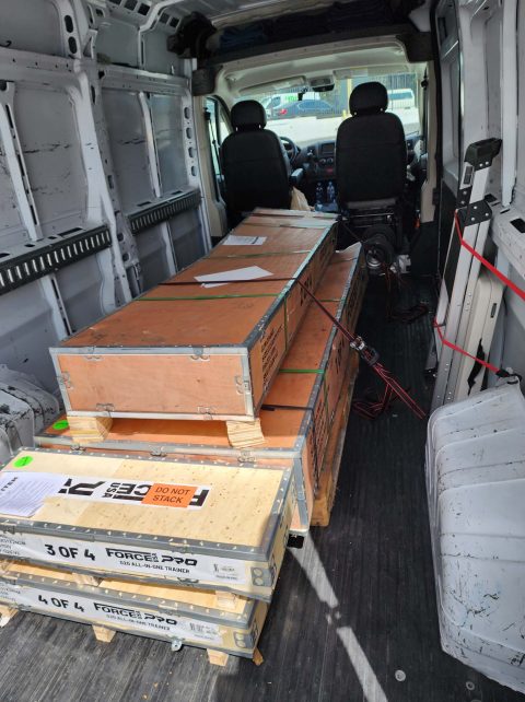 Boxes in Van