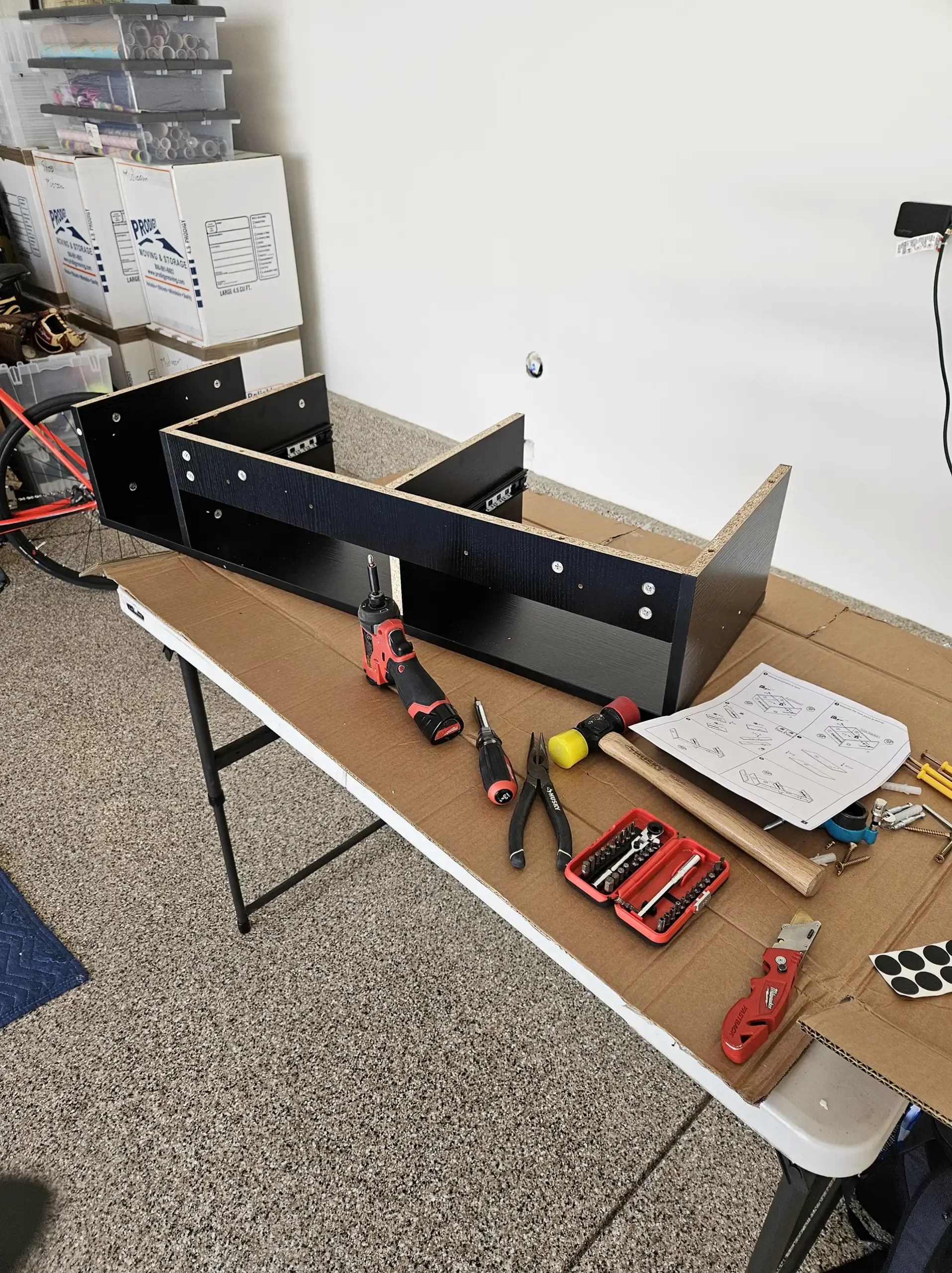 Putting together desk